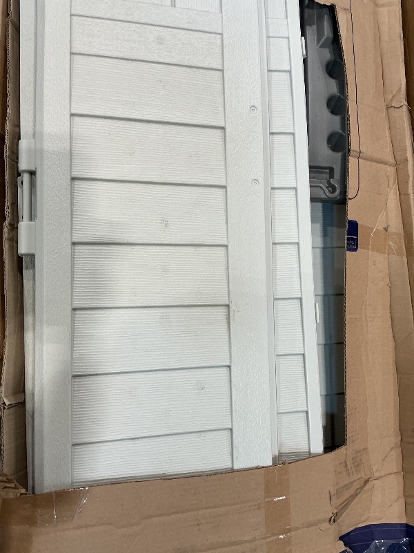 Photo 1 of [Missing a door and knobs]  Vertical Outdoor Storage Shed with All-Weather Construction, Vanilla