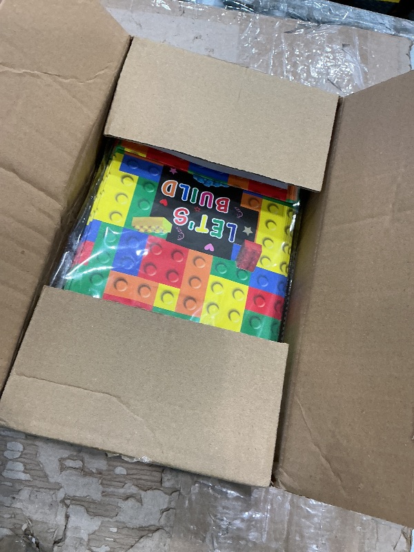 Photo 1 of **MISSING PARTS**
LiYiQ 134 Pcs Building Blocks Party Favors with Reusable Drinking Straws Animal Building Blocks Slap Bracelets Keychains Stamps Stickers and Gift Bags Gamer Birthday Party Supplies (Building)