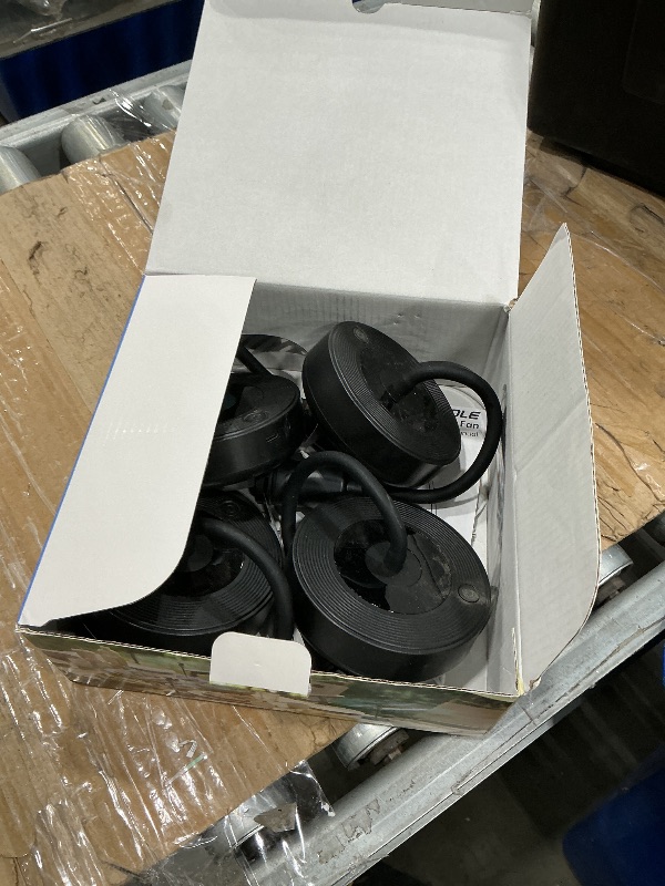 Photo 1 of **UNTESTED**
TriPole Fly Fans for Tables, 2000mAh Rechargeable Battery Operated Food Fan Lasts 20 Hrs with LED Display, Portable Fly Table Fan Indoor Outdoor for Picnic, Party, BBQ, Kitchen, Patio, 4 Pack