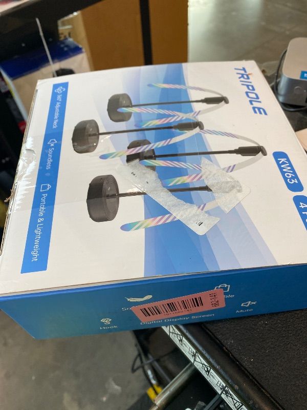 Photo 1 of **UNTESTED**
TriPole Fly Fans for Tables, 2000mAh Rechargeable Battery Operated Food Fan Lasts 20 Hrs with LED Display, Portable Fly Table Fan Indoor Outdoor for Picnic, Party, BBQ, Kitchen, Patio, 4 Pack