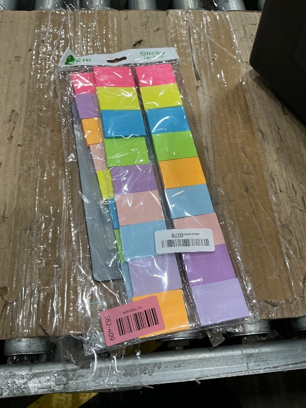 Photo 1 of (54 Pads) Mini Sticky Notes 1.5x2 in, 9 Colors Bright Strong Adhesive Post, Suitable for School, Home, Office, Clean Removal