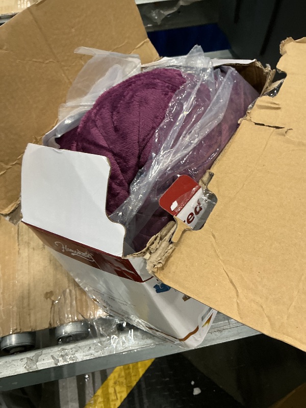 Photo 1 of [Missing Parts NO POWER ADAPTER] Homemate Heated Blanket Electric Throw - 50"x60" Heating Blanket Throw 1/2/4/6/8 Hours Auto-Off 10 Heat Level Over-Heat Protection Flannel Sherpa ETL Certification