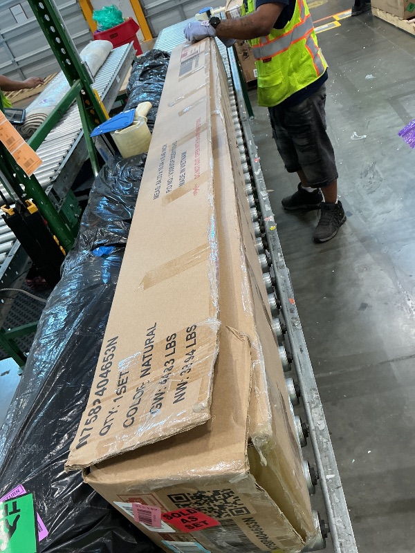 Photo 1 of *PARTIAL SET - See Clerk Notes*
Merax Queen Size Natural Wood Bed Frame with Rattan Headboard, Boho Platform Bed Frame with Sturdy Wooden Slats Support, No Box Spring Needed, 800lbs Capacity, Noise-Free, Easy Assembly