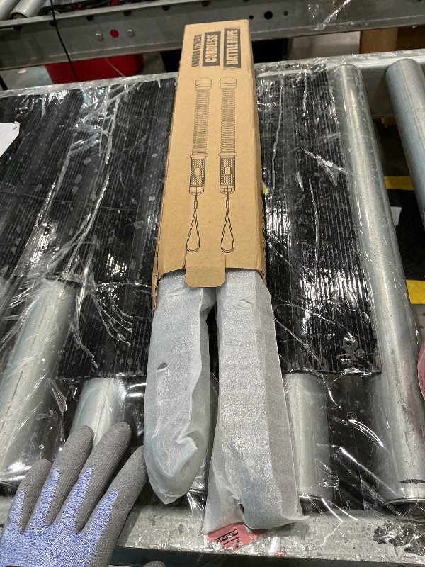 Photo 1 of 1 pair Weighted Ropeless Battle Ropes?Heavy Duty Portable Cordless Battle Ropes for Home Gym, HIIT and Low-Impact Aerobic Training for Men & Women (Black)