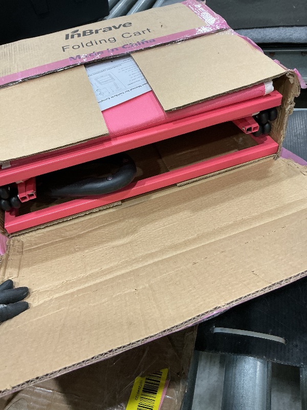 Photo 1 of **UNTESTED**
InBrave Collapsible Wagon Cart, 380LBS Heavy Duty Utility Wagons with All-Terrain Wheels, Foldable Grocery Carts for Gardening, Shopping, Beach, Camping,Pink