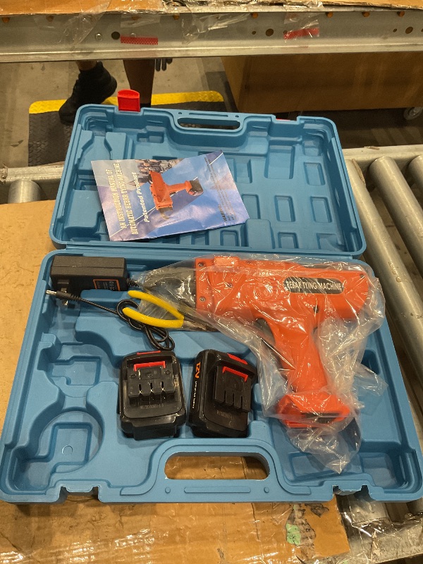 Photo 1 of ***NOT WORKING***Futchoy 8mm-34mm Tier Tying Machine Automatic Rebar Tier Tying Machine Electric Reinforcing Rebar Tier Gun (Orange)