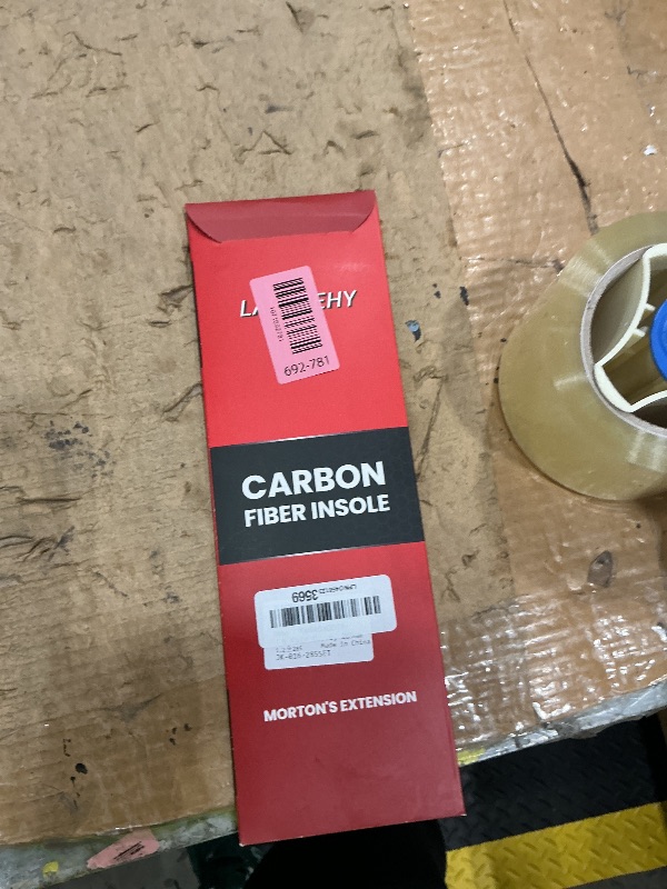 Photo 1 of 1 Pair Carbon Fiber Insole for Men & Women: 1.2mm Thick Rigid Shoe Insert Support Turf Toe, Foot Fractures, Hallux Rigidus & Limitus for Sports, Hiking, Trekking - Alternative to Post Op Shoe, 285mm