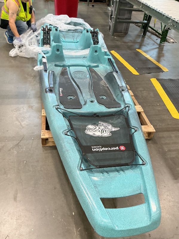 Photo 1 of **UNTESTED**
Perception - Outlaw 11.5 Fishing Kayak - Sit on Top - Fold Away Lawn Chair Seat - 4 Rod Holders - Integrated Tackle Trays - 11.5 ft - Dapper