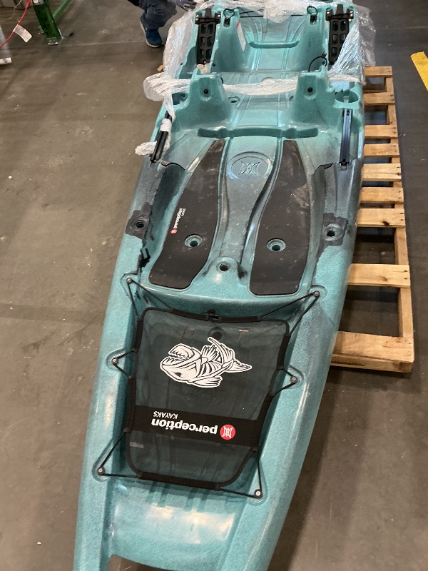 Photo 1 of **UNTESTED**
Perception - Outlaw 11.5 Fishing Kayak - Sit on Top - Fold Away Lawn Chair Seat - 4 Rod Holders - Integrated Tackle Trays - 11.5 ft - Dapper