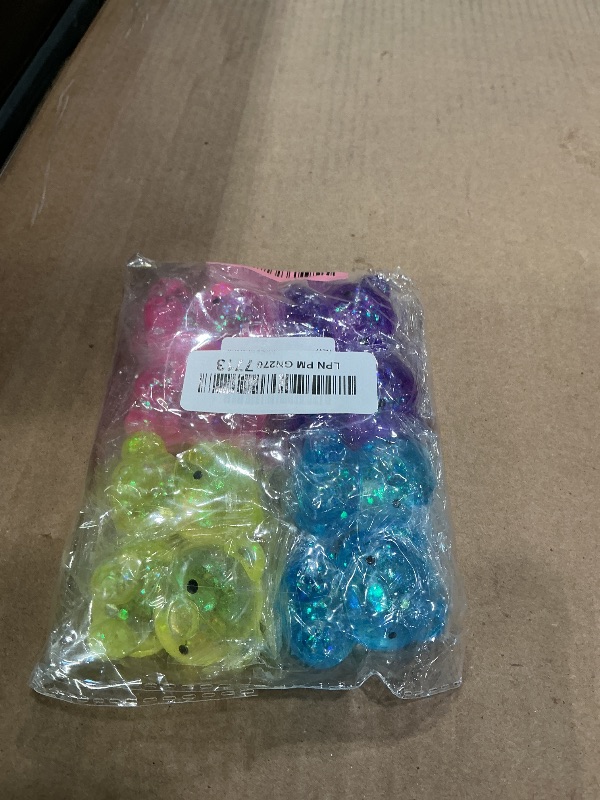 View 2 of [Used]8 Pack Bear Squishy Toys, Glitter Colorful Sensory Stress Balls for Anxiety Relief, Squishy Balls Fidget Toys for Kids Adult, Squeeze Balls Bulk, Party Favors Goodie Bags Stuffer for Boys Girls