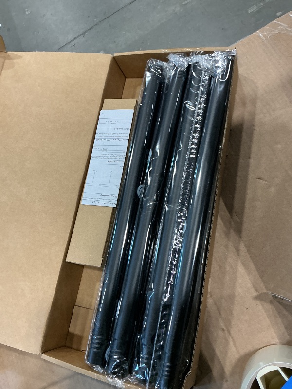 Photo 1 of 1” Diameter Curtain Rods Itself is 30 to 144 inch 1 Pack Fit 30-142 inch, 66 to 120 inch Window with Heavy Duty Adjustable Rod Matte Black Splicing Metal Extra Long Curtain Rod for Windows