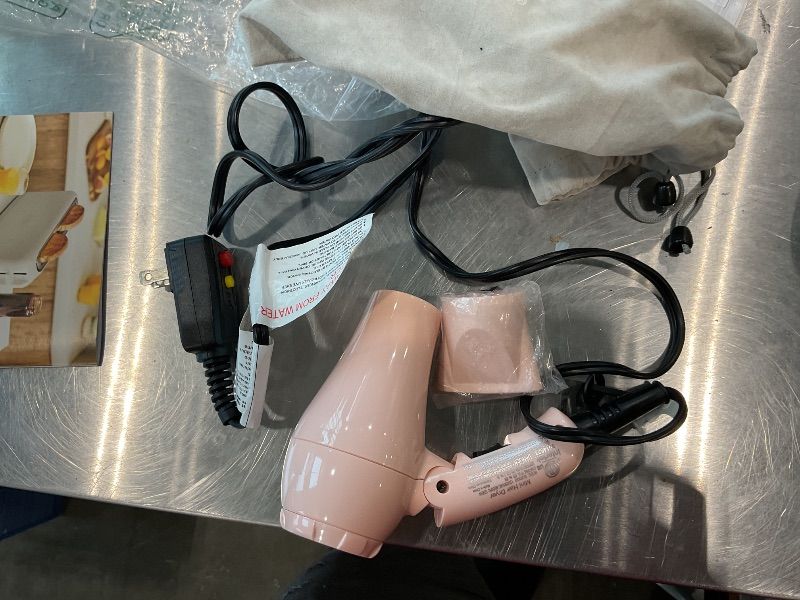 Photo 1 of **UNTESTED**
Foldable Travel Hair Dreyr Mini:Dual Voltage Small Lightweight Blow Dryer for International Travel,1200w Compact Hairdryer with Concentrator and Travel Bag(Light Pink)