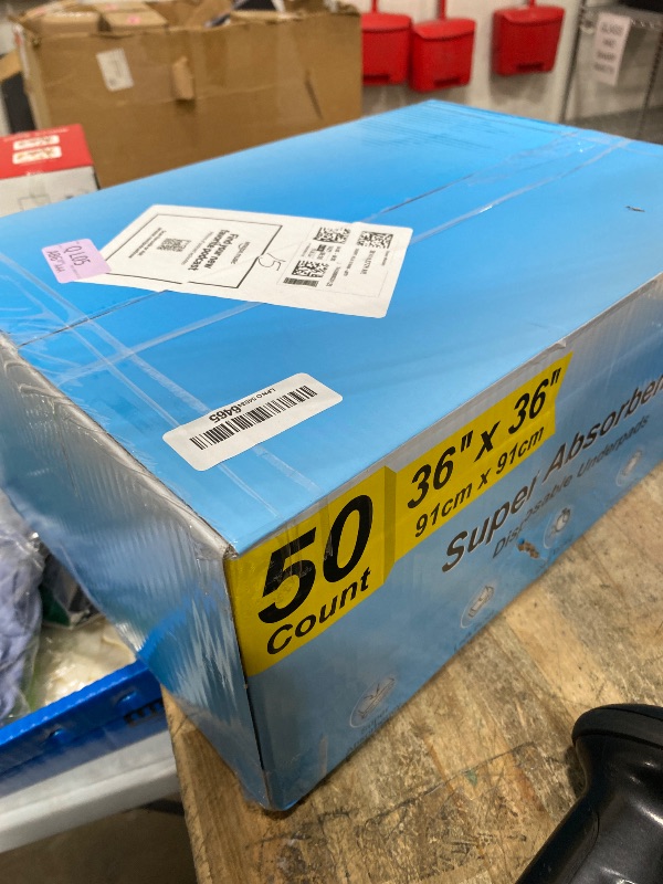 Photo 1 of **FACTORY SEALED** 50 Count 36" x 36" Super Absorbency Disposable Underpads - Leakproof Quick Drying Pads for Baby, Puppy & Adults, Bed Pads, Incontinence & Dog Pee