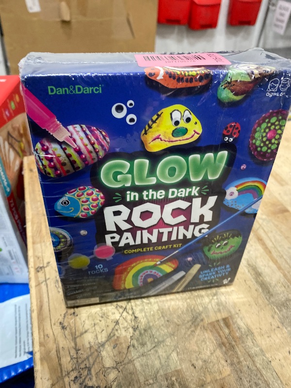 View 2 of **FACTORY SEALED** Dan&Darci Kids Rock Painting Kit - Glow in The Dark - Gifts Arts & Crafts for Boys and Girls Ages 6-12 - Craft Activities Kits - Creative Art Toys for 6, 7, 8, 9, 10, 11 & 12 Year Old Kid