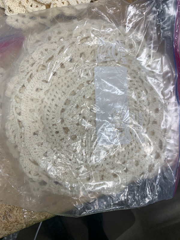 Photo 1 of Doilies Crochet Handmade Placemats Round Table Cloth Doily, 10 pack