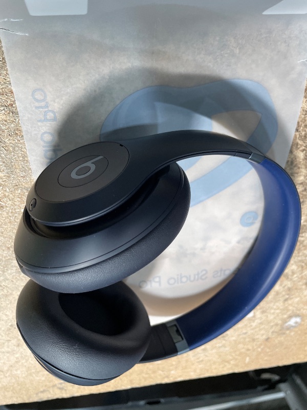 Photo 1 of **PARTS ONLY, DO NOT CHARGE**Beats Studio Pro - Premium Wireless Over-Ear Headphones- Up to 40-Hour Battery Life, Active Noise Cancelling, USB-C Lossless Audio, Apple & Android Compatible - Navy