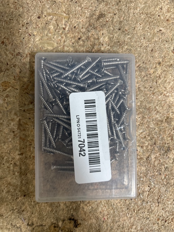 Photo 1 of #6 x 1 (100 Pack) Flat Head Phillips Drive Screws Sheet Metal Self-Tapping Screws, 304 Stainless Steel Screw