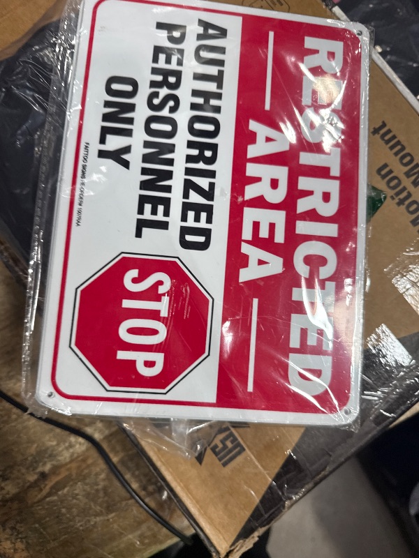 Photo 1 of (6 Pack) Restricted Area Sign Authorized Personnel Only, Do Not Enter Sign, 10 x 7 Inches .40 Rust Free Aluminum, UV Protected, Weather Resistant, Waterproof, Durable Ink?Easy to Mount