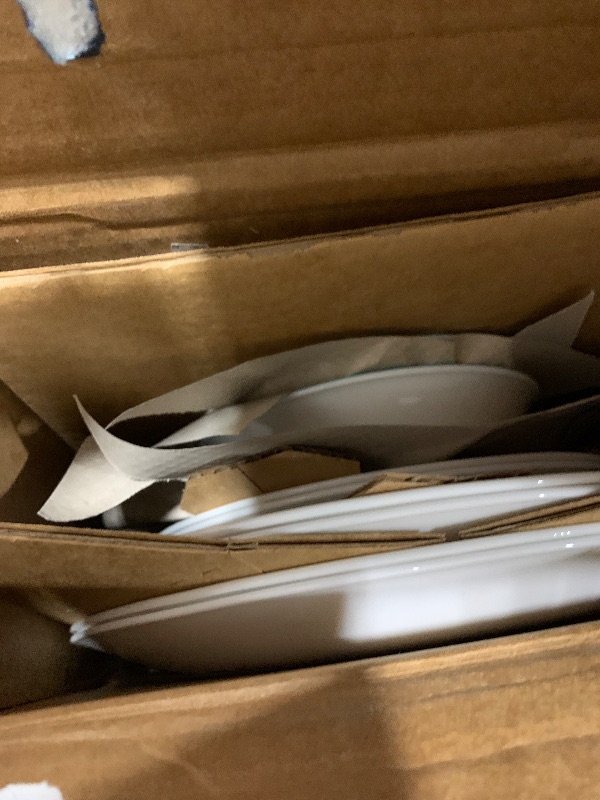 Photo 1 of (MISSING, CHIPPED, USED)Corelle Global Collection Vitrelle 12-Piece Dinnerware Set, Triple Layer Recycled Glass, Lightweight Eco-Friendly Round Plates and Bowls Set, Terracotta Dreams