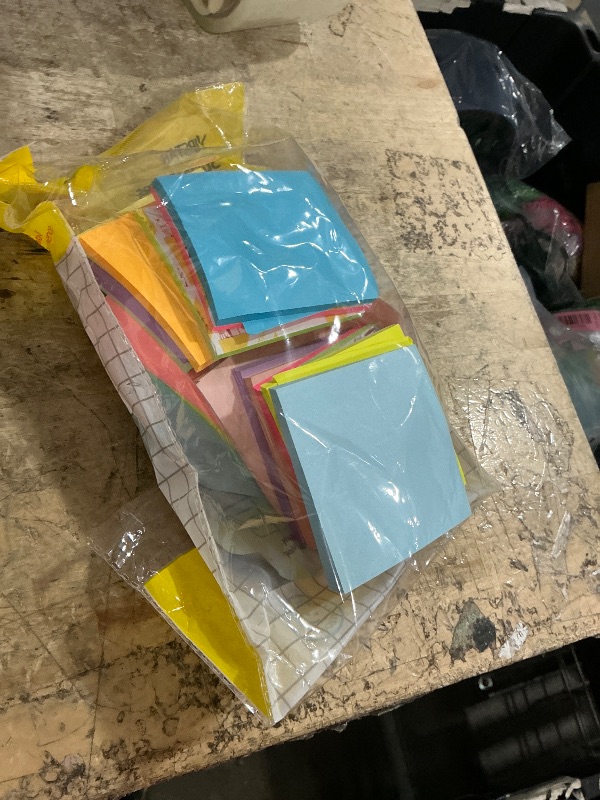 Photo 1 of (24 Pads) Sticky Notes 3x3 in Post, 12 Bright Colors Self-Stick Note Pads it, Strong Adhesive, Easy to Post for Home, Office, Notebook
