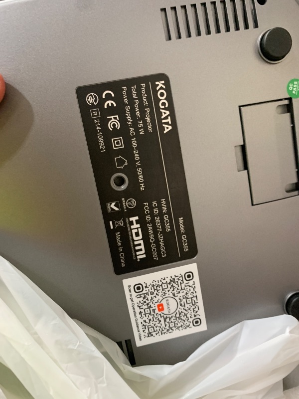 Photo 1 of [Short Throw/Built in Apps] Projector 4K with WiFi and Bluetooth, 2000ANSI TOF Auto Focus Keystone Smart Projector for Dolby Audio Home Theater Movie, Kogata Outdoor Projector Portable Ceiling Gray