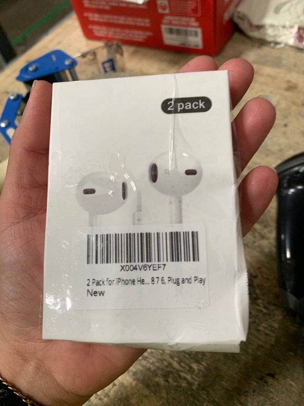 Photo 1 of [Apple MFi Certified] 2 Pack Lightning Headphones, True Plug and Play Wired Earbuds for iPhone with Microphone & Volume Control, in-Ear Earphones Compatible with iPhone 14 13 12 11 Pro Max XS XR 8 7