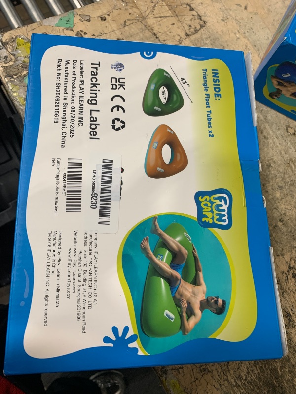 Photo 1 of ***missing one***Funscape Large Triangle Inflatable Pool Float Tubes for Adult Kid, 2 Pack 44" Swim Floaties Ring w/Handles, Summer Tanning Water Floating Lounge, Beach Lake River Swimming Toy Pool Party Family Set 2