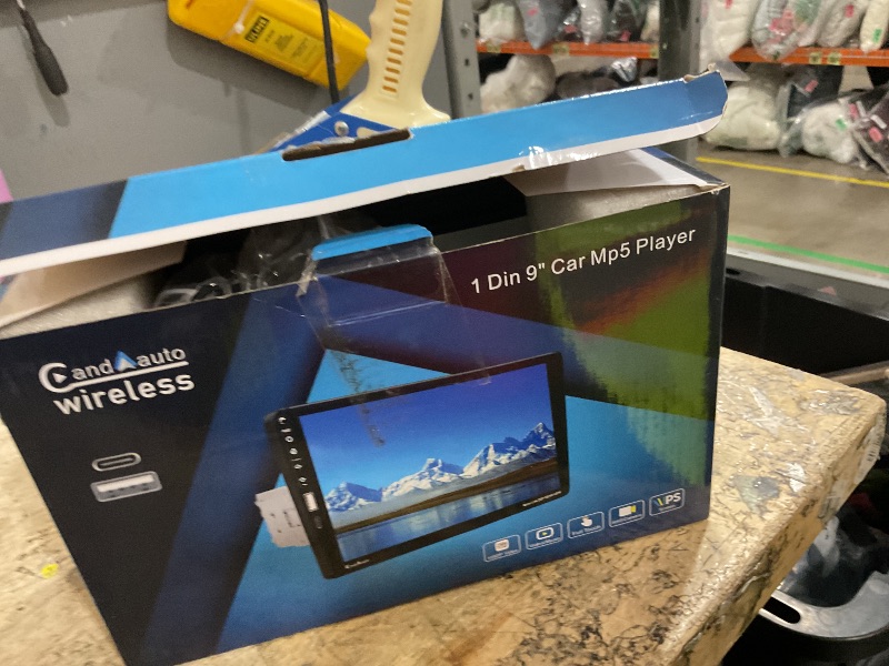 Photo 1 of ***MISSING PARTS***
9 Inch Single DIN Car Stereo with Wireless Apple CarPlay Android Auto, Car Radio, 9" IPS Capacitance Touchscreen, Bluetooth 5.2, FM Receiver, Backup Camera,USB/Type-C, subwoofer, Apple Car Play