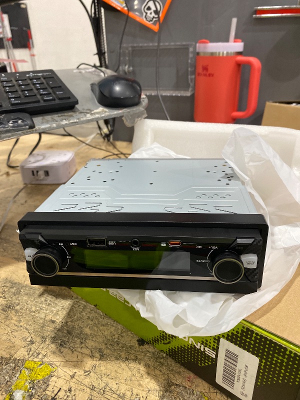 Photo 1 of ?SOOEMAKA? Single Din Touchscreen Radio with Wireless Carplay&Android Auto,7 inch QLED Motorized Flip Out Car Stereo Upgrade PD/QC 3.0 Type-C Fast Charging/Dual WiFi/Bluetooth 5.1/AM/FM/DSP (Flip)