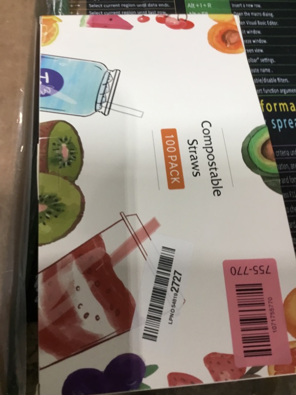 Photo 1 of [100 Pcs] 5 Inch Sugarcane Cocktail Short Straws - Disposable Compostable Biodegradable Drinking Straws for Whiskey Bar Club Cocktail Cold Drinks