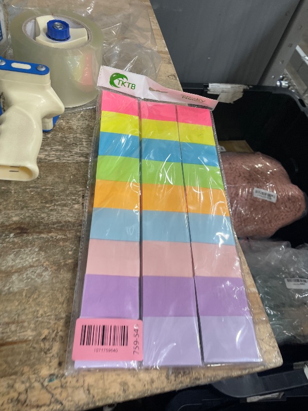 Photo 1 of (54 Pads) Mini Sticky Notes 1.5x2 in, 9 Colors Bright Strong Adhesive Post, Suitable for School, Home, Office, Clean Removal