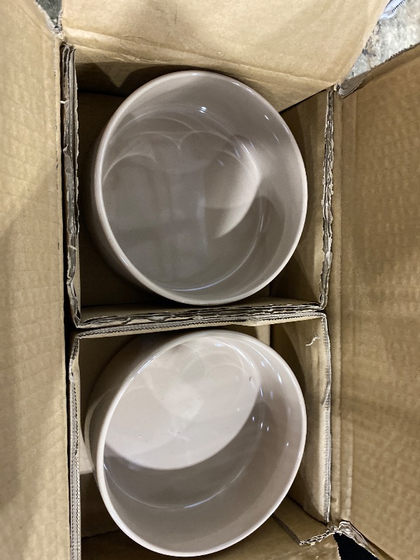 Photo 1 of *** PARTIAL SET *** Famiware Nebula Plates and Bowls Set, 12 Pieces Dinnerware Sets, Dishes Set for 4, Cinnamon Brown