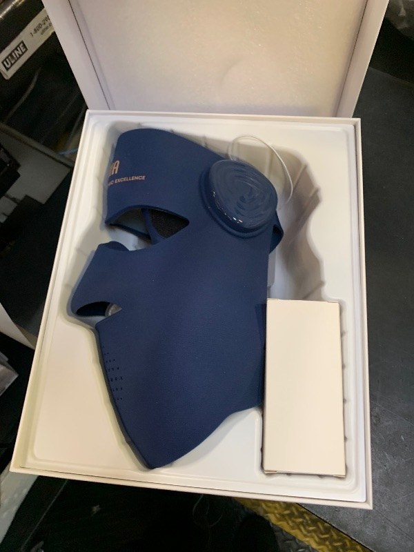 Photo 1 of INIA Glow 4D Wireless Red Light Therapy Mask for face – Dual NIR, 320 LEDs, 4 Modes, Under-Eye Cooling, Cordless & Rechargeable LED Face Mask for Home & Travel, Skincare Gifts for Women Mom Wife, Blue