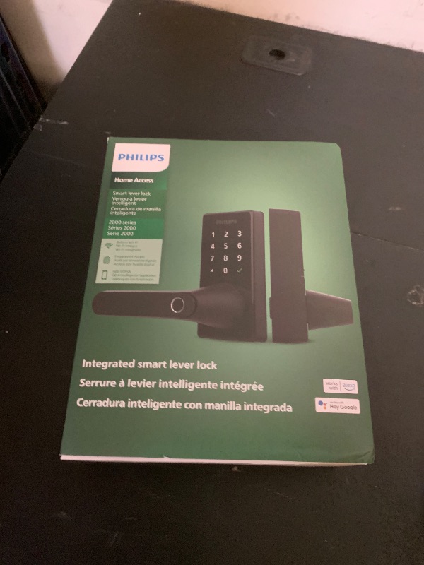 Photo 1 of Philips Wi-Fi Smart Door Lock with Handle, Keyless Entry Door Lock, Fingerprint Door Knob, App Remote Control, Auto-Lock, Keypad Deadbolt with Lever for Front Door and Bedrooms, Security Easy Install