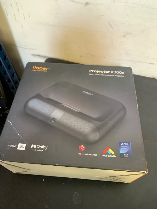 Photo 1 of [Sound by JBL & Built_in Google TV] Yaber K300s Triple Laser Projector - Ultra Short Throw Smart Projector 30W JBL Speaker?4K Support, Dolby Vision, 150% NTSC, 100" Display from just 9" away
