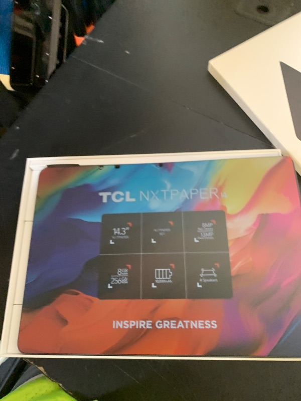 Photo 1 of TCL NXTPAPER 14 Android Tablet, 14.3" Drawing Pad & Digital Notebook, 4096-Level Stylus & Flip Case Included, Paper-Like Display, 8+8GB RAM, 256GB Storage, 10000mAh Battery, Multi-Window, Matte Gray