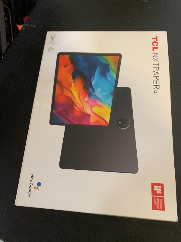 Photo 1 of TCL NXTPAPER 14 Android Tablet, 14.3" Drawing Pad & Digital Notebook, 4096-Level Stylus & Flip Case Included, Paper-Like Display, 8+8GB RAM, 256GB Storage, 10000mAh Battery, Multi-Window, Matte Gray