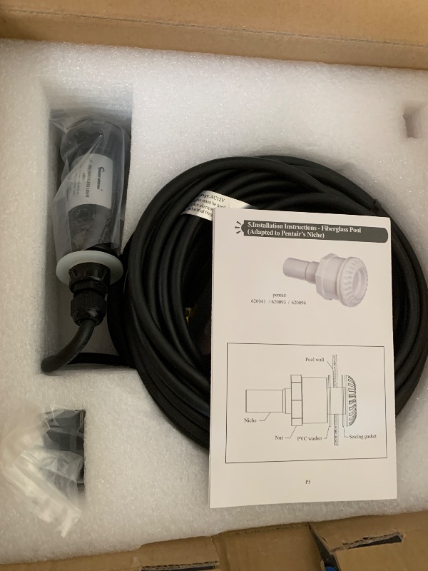 Photo 1 of Generalman Pool Lights for Inground Pool, Direct Replacement for Pentair GloBrite, 1.5 Inch LED Color Inground Pool & Spa Light, IP68 Waterproof, AC12V, 100 ft Cord