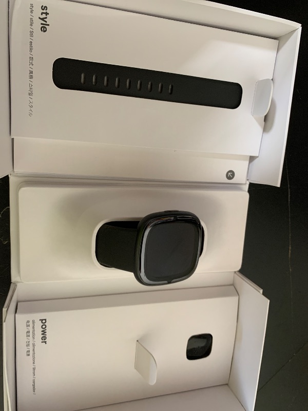 Photo 1 of Fitbit Sense 2 Advanced Health and Fitness Smartwatch with Tools to Manage Stress and Sleep, ECG App, SpO2, 24/7 Heart Rate and GPS, Shadow Grey/Graphite, One Size (S & L Bands Included)