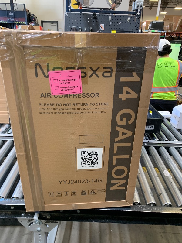 Photo 1 of 14 Gallon Ultra Quiet Air Compressor with 2 Quick Couplers 2HP 8.75 CFM, Max 115 PSI Pressure Oil-Free Air Compressor Tank, 70dB Quiet Compressor for Auto Repair, Tire Inflation 110V/60hz