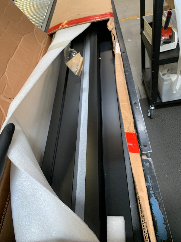 Photo 1 of *partial set****Garvee 12x25 ft Lean-to Metal Carport, Vertical Roof Wall-Mounted Car Port for Snow Shedding, Heavy-Duty 19-Ga. Steel Frame, 107" to 78" Height for Long-Bed Pickup & SUV