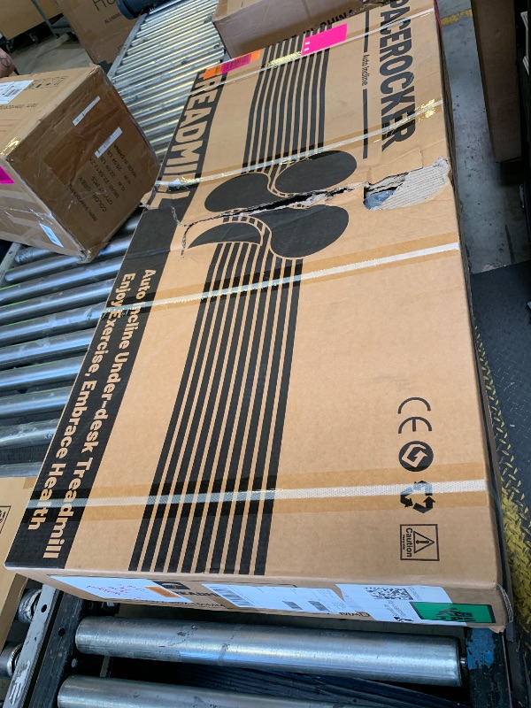 Photo 1 of PACEROCKER Walking Pad Treadmill with 12% 9-Level Auto Incline, 450 lbs Capacity Under Desk Treadmills for Home with Bluetooth Speaker, 5 MPH, Carbon Black