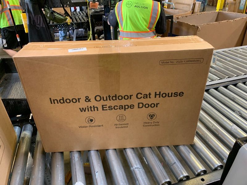 Photo 1 of Weatherproof Heated Cat House for Outdoor in Winter, Heated Cat Bed Kitty Shelter with Cat Heating Pad, Insulated & Safe Escape Door, Warm Home for Outside Stray Cat
