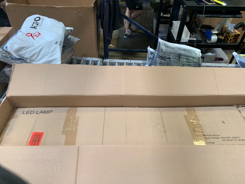 Photo 1 of ANTLUX 72W 4FT LED Wraparound Light, Ultra Slim LED Shop Garage Lights Flush Mount, 8000 Lumens, 4000K, No Glare, 4 Foot Wrap Office Ceiling Lighting Fixture, Fluorescent Tube Replacement, 4 Pack