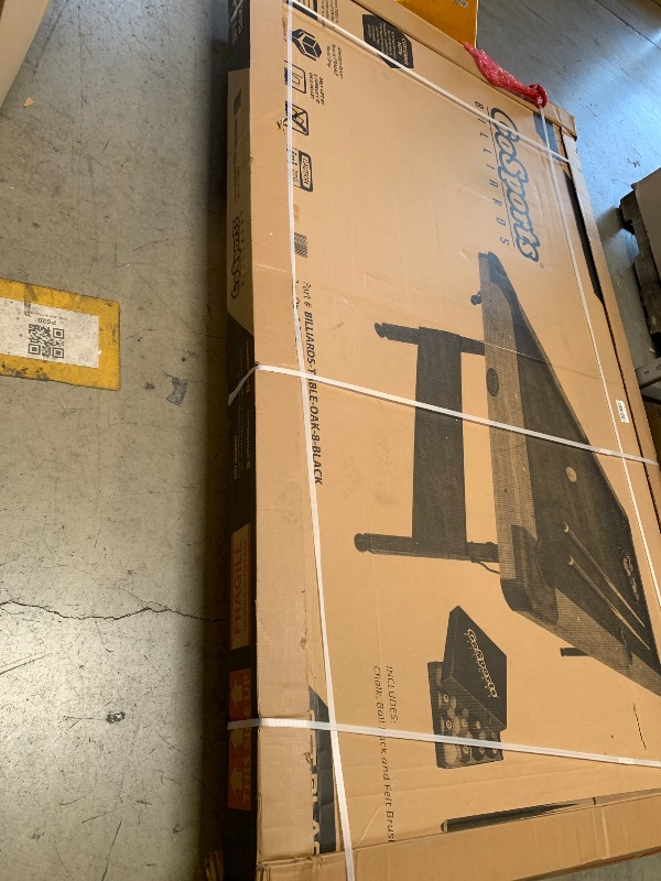 Photo 1 of GoSports 8 ft Portable Pool Table - No Assembly Required Folding Billiard Table in Oak (factory sealed)