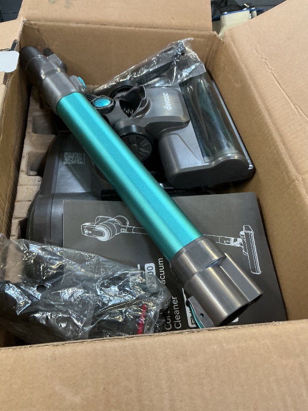 Photo 1 of DEVOAC Cordless Vacuum Cleaner, Ultra-Lightweight Stick Vacuum, 2200mAh Battery Up to 40mins Runtime, 6 in 1 Powerful Handheld Vacuum for Home Hard Floor Carpet Pet Hair (Waterfall)