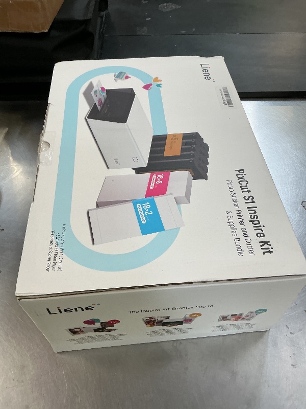Photo 1 of Liene PixCut S1 Inspire Kit - All-in-One Color Sticker Printer & Cutting Machine, Thermal Dye-Sublimation Photo Printer, 300 DPI, Color Label Maker with 180 Sheets (36 Photo + 144 Sticker Paper)