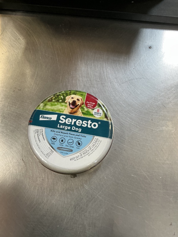 Photo 1 of Seresto Flea & Tick Collar For Dogs Over 18 lbs., Treatment & Prevention, Vet-Recommend, 8 Month Protection