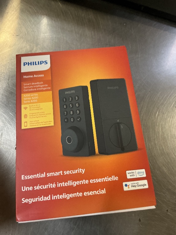 Photo 1 of Philips Wi-Fi Door Lock, WiFi Smart Lock Keyless Entry Deadbolt for Front Door, Compatible with Alexa & Google Assistant, Remote Control, Built-in WiFi, APP Fingerprint Passcode Unlock, Auto Locking