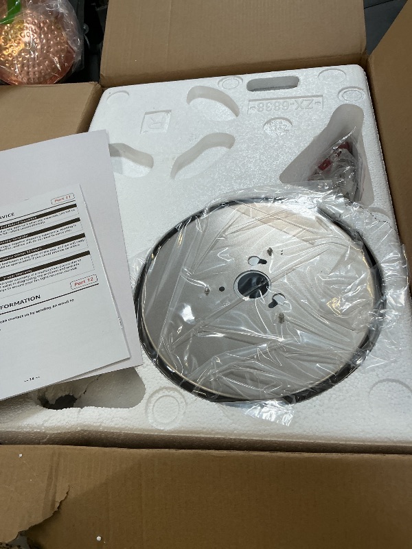 Photo 1 of ZMISHIBO 52 Inch Ceiling Fan with RGB Lights, Low Profile Flush Mount with Alexa/App/Remote, Dimmable 20W LED Light, Nickel Modern for Living Room, Bedroom, Game Room